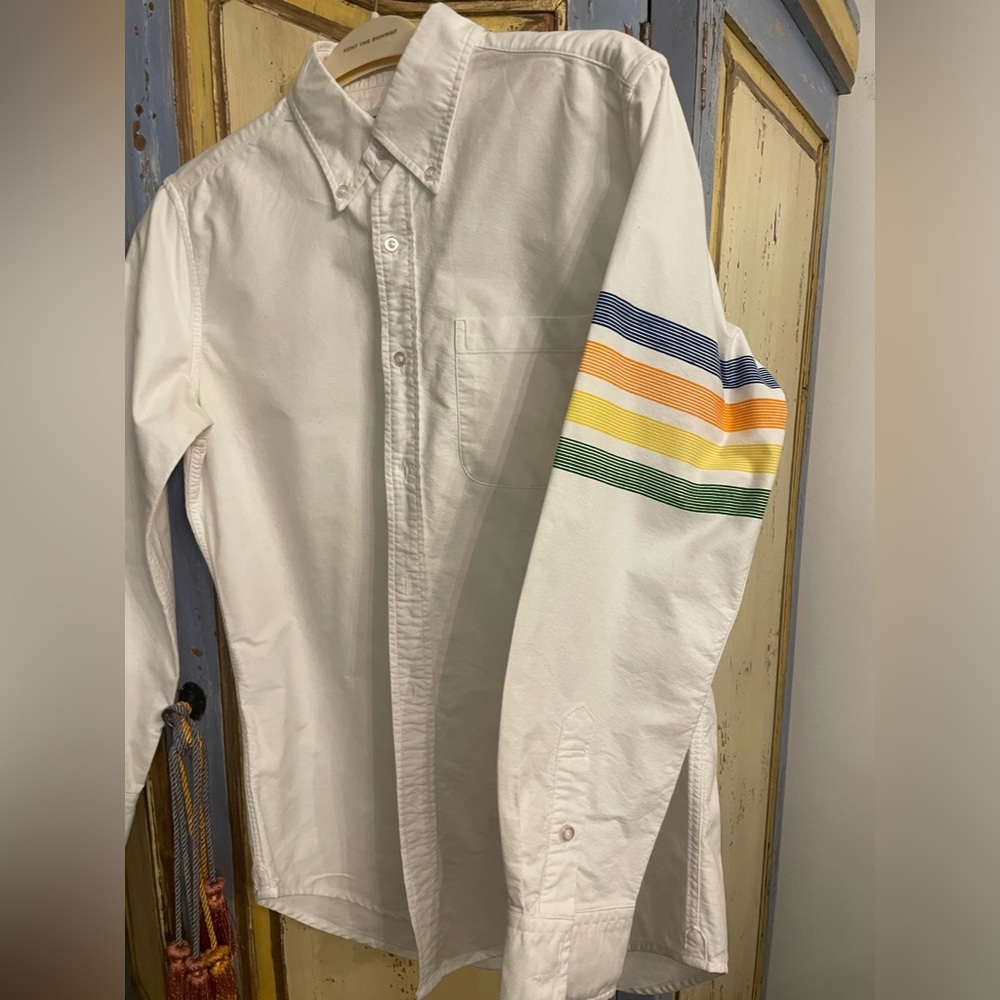 Thom Browne Button Down Shirt with Stripes